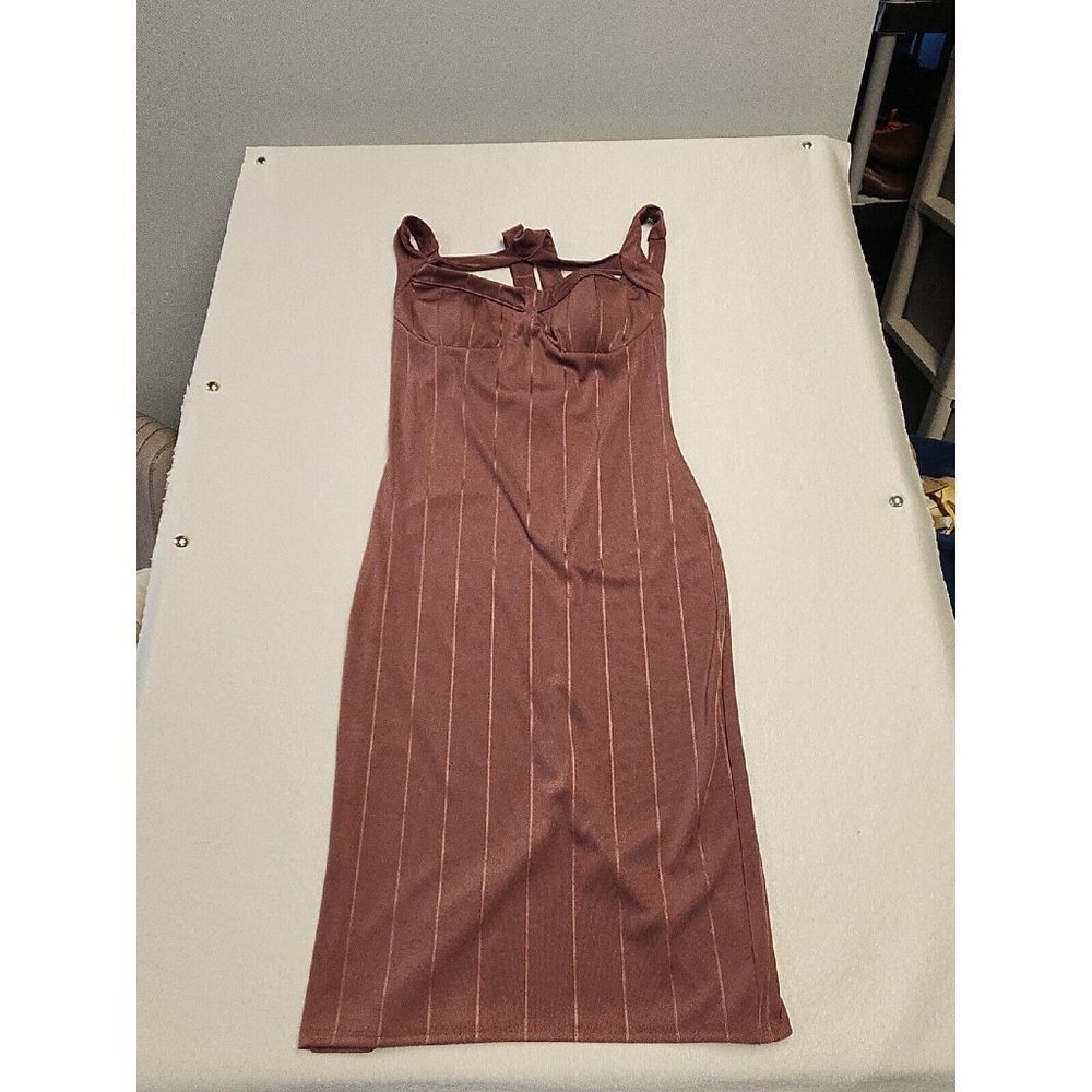 Charlotte Russe High Neck Sleeveless Maxi Dress Mauve Sz XL New
